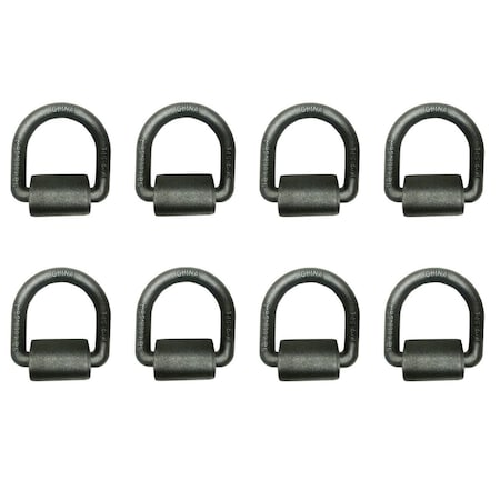 Tie 4 Safe 5/8" Weld On Lashing D-Ring w/ Cap, WLL, 6,000 lbs., PK8 FH22-58-8